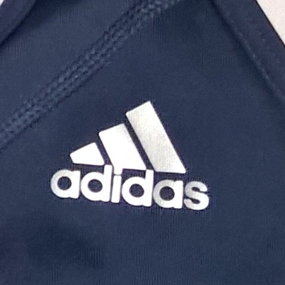 Navy blue adidas Racerback Sports Bra - Picture 5 of 6